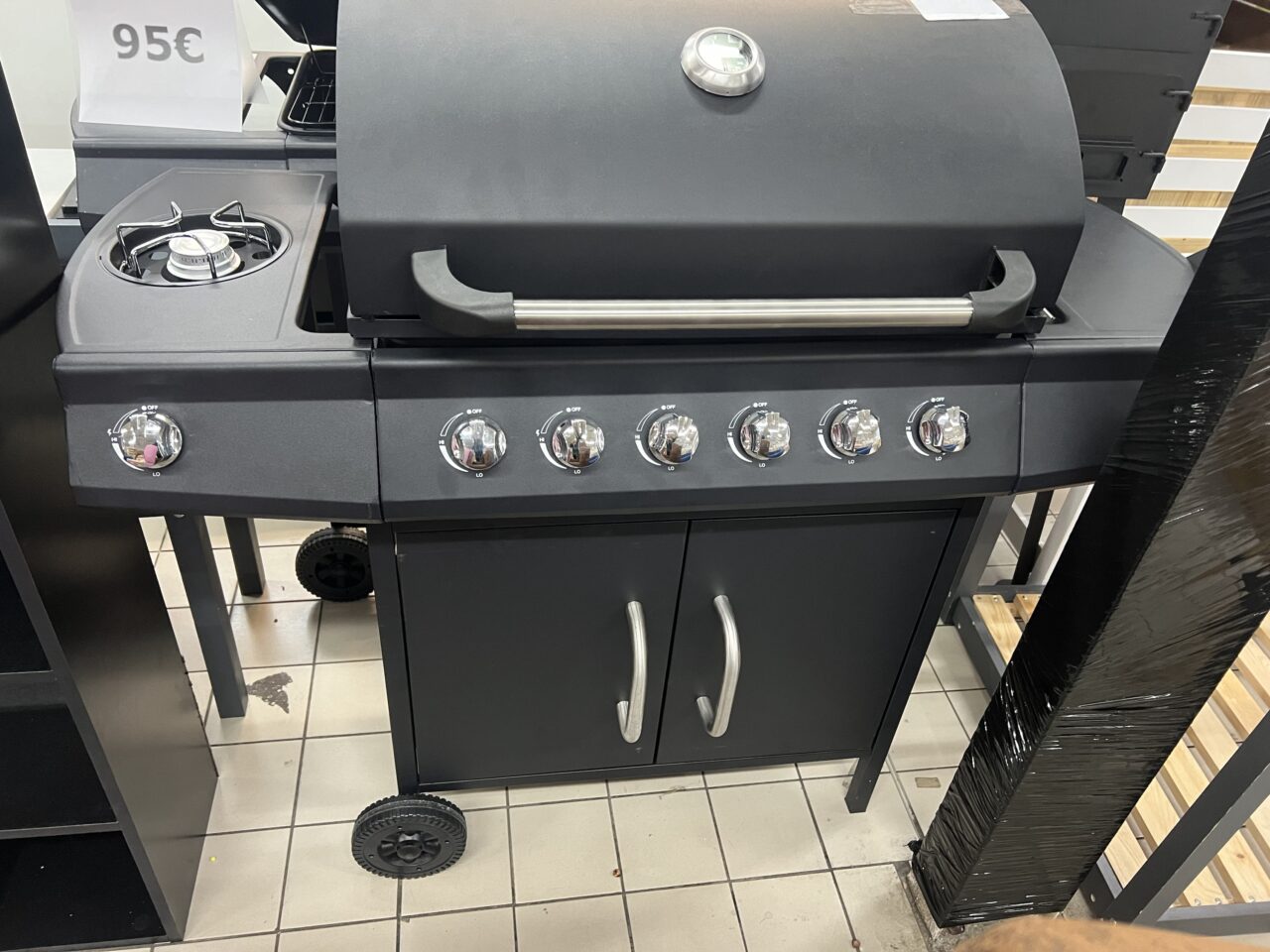 vidaXL Barbecue à gaz 6 + 1 zone de cuisson Noir – Image 8