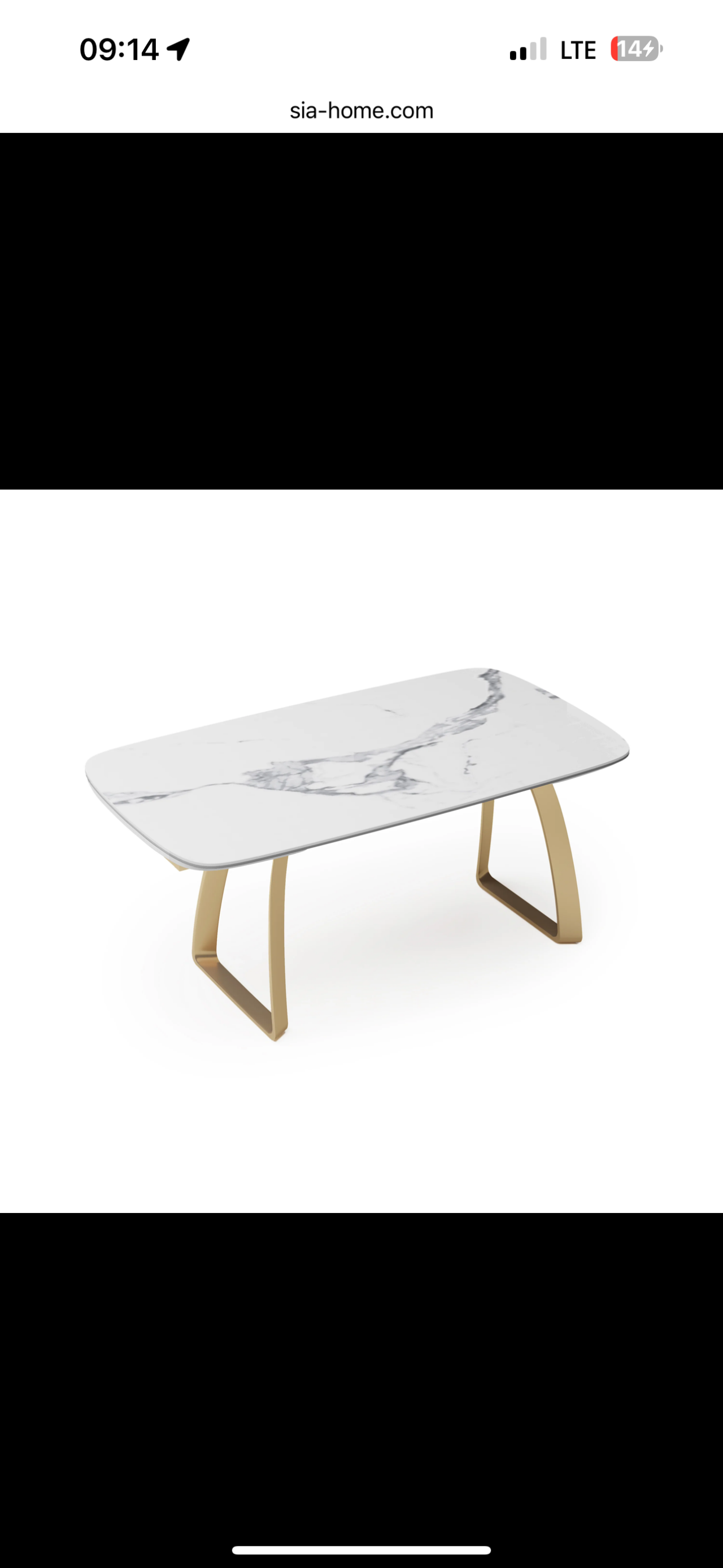 Table Extensible Dahlia Céramique Et Verre Trempé Pieds Dorés 160x90x76cm – Image 4