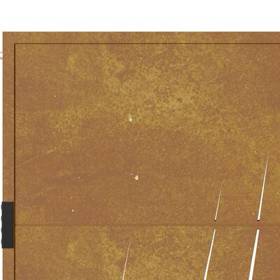 vidaXL Portail de jardin 105x205 cm acier corten conception d'herbe 153177 – Image 8