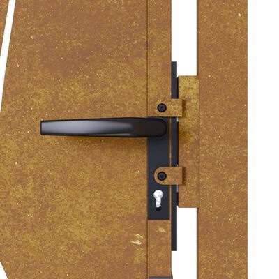 vidaXL Portail de jardin 105x205 cm acier corten conception d'herbe 153177 – Image 9