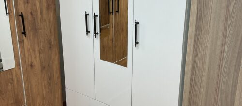 Armoire 3 portes Blanc ou Sonoma (gris) ou chêne 105x175x41cm