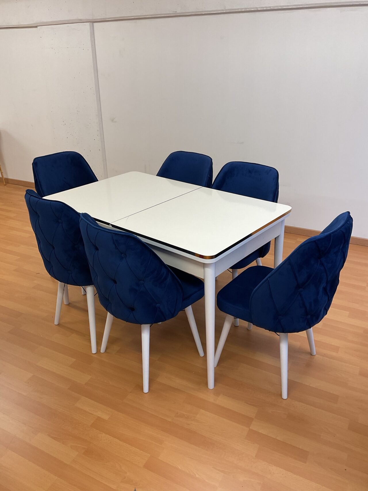 SALLE À MANGER LEXUS 6 chaises en velours anti taches + table extensible – Image 18