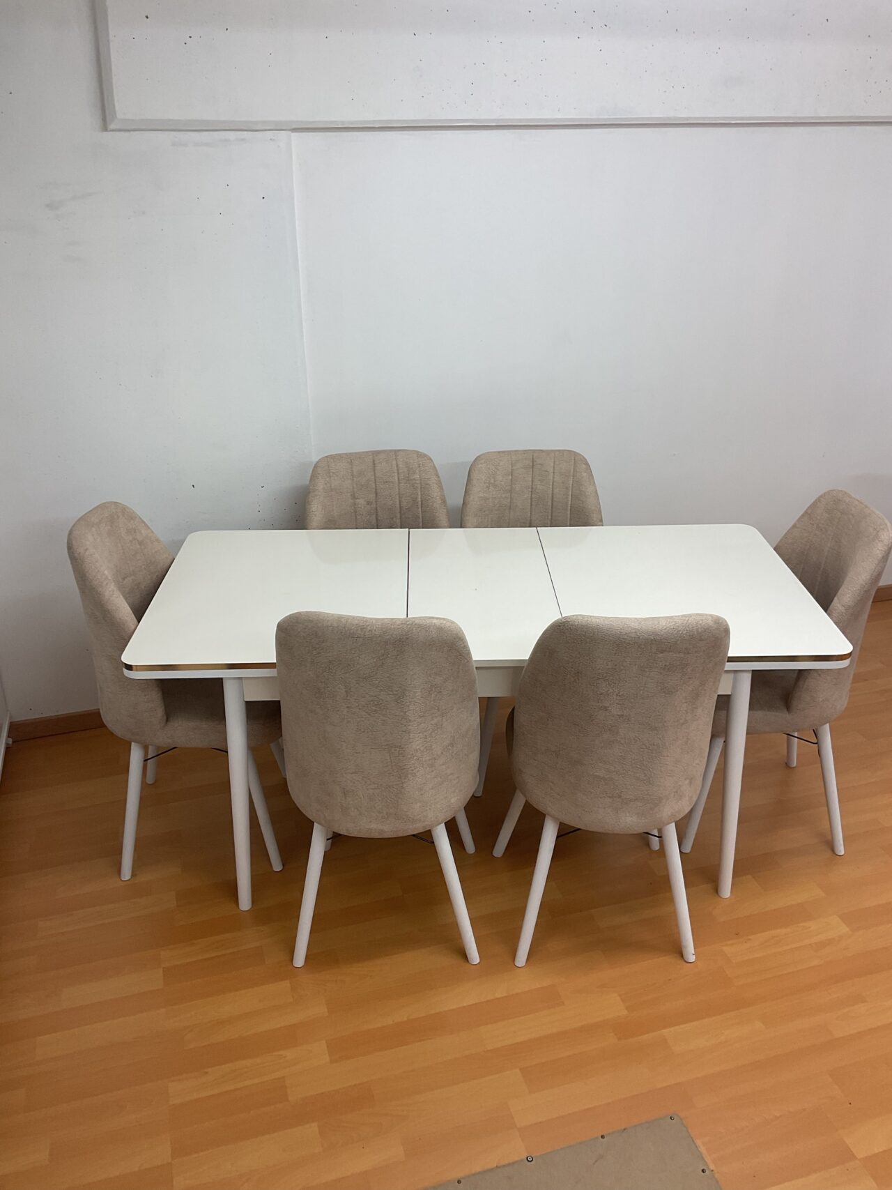 SALLE À MANGER SUZANNE lot de 4 ou 6 chaises en tissus anti taches + table extensible – Image 16