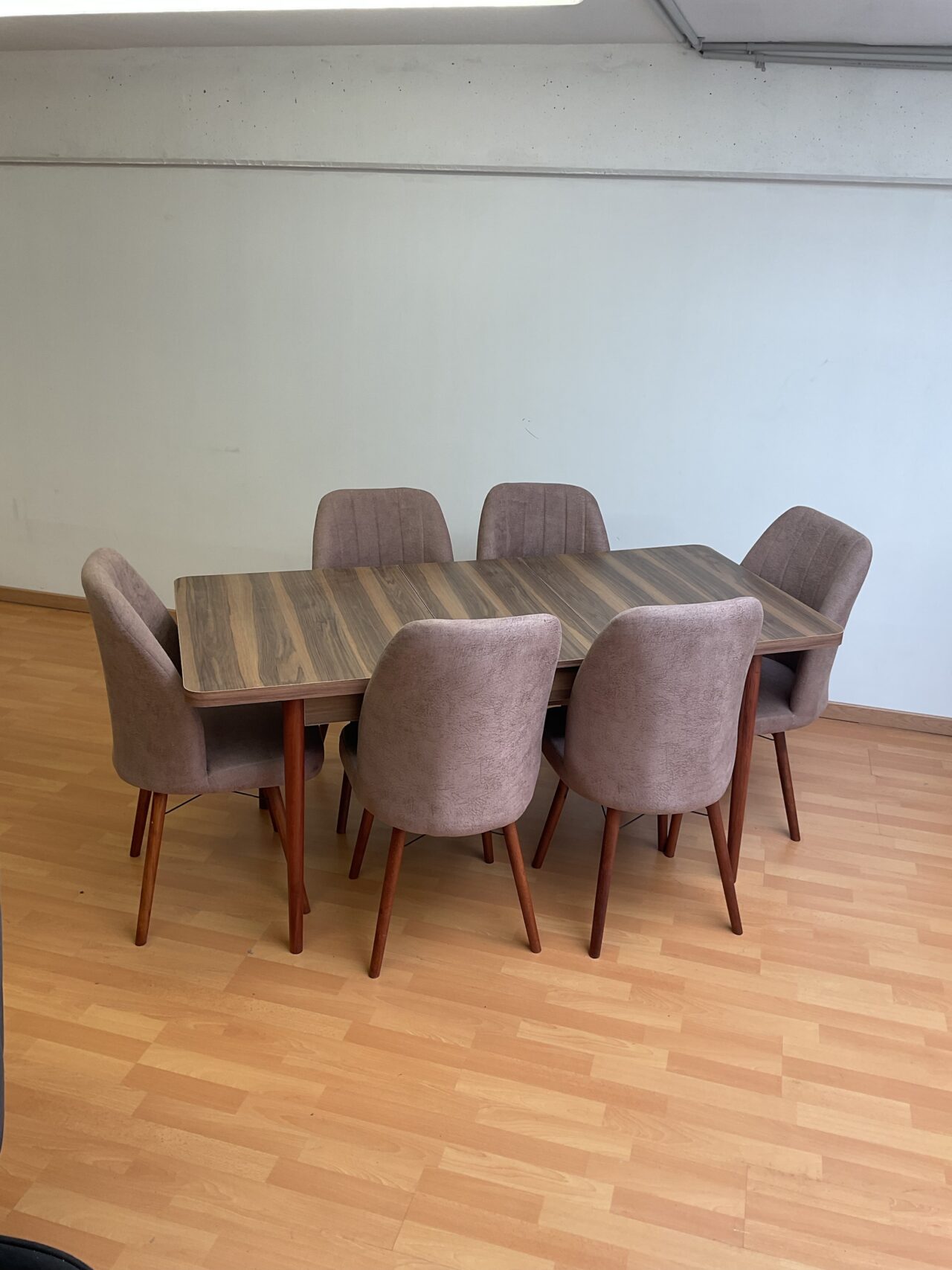 SALLE À MANGER SUZANNE lot de 4 ou 6 chaises en tissus anti taches + table extensible – Image 3