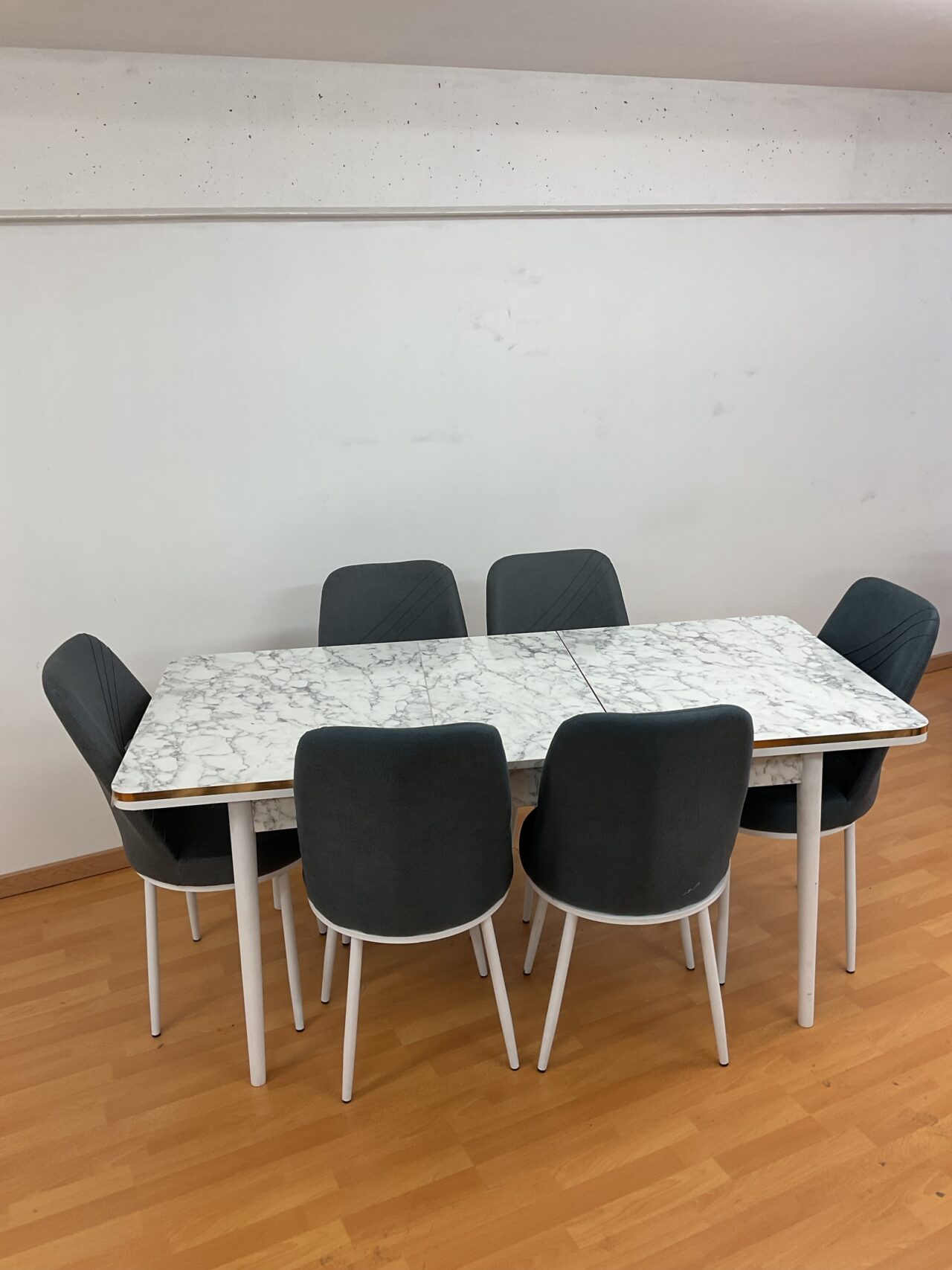 SALLE À MANGER SUZANNE lot de 4 ou 6 chaises en tissus anti taches + table extensible – Image 50