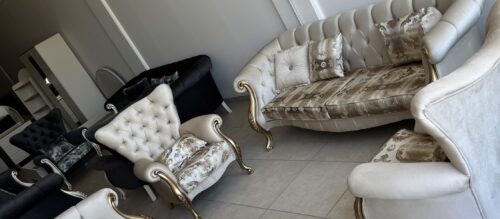 Canapé Baroque 3+3+1+1 gris ou beige