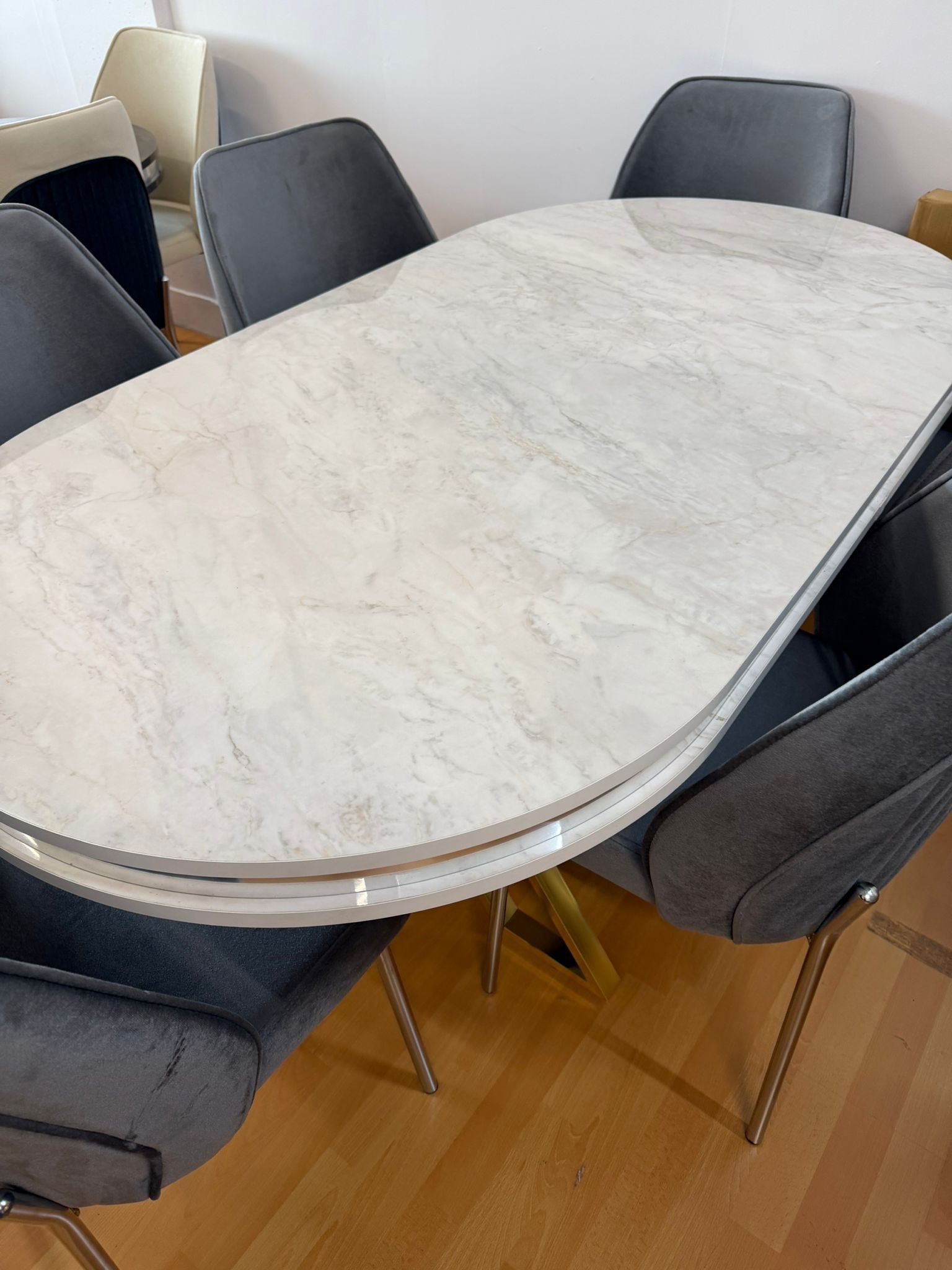 Salle à manger LUXE 6 chaises + table 170x90cm