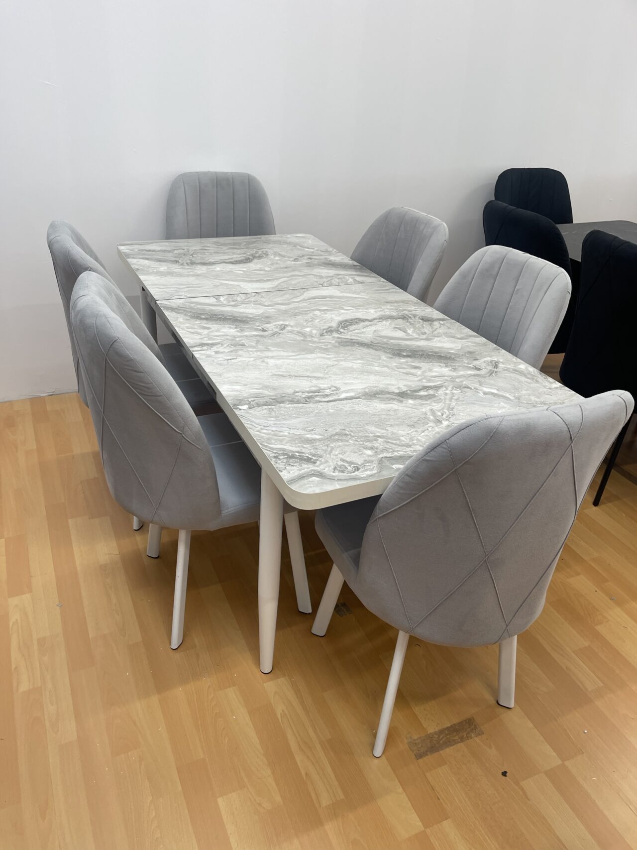 Salle à manger SERA 6 chaises anti taches + table – Image 2